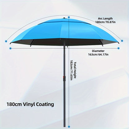 Yuzhiyuan 1pc Fishing Umbrella, Portable and Durable with Fixed Ground Plug, Suitable for Multiple Terrains