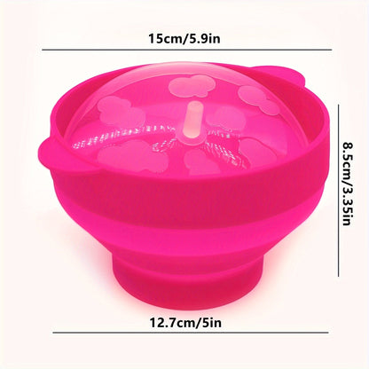 1-Piece BPA-Free Small Size Microwave Popcorn Bucket with Foldable Bowl, Ideal for One Person, Perfect for Kitchen & Dining