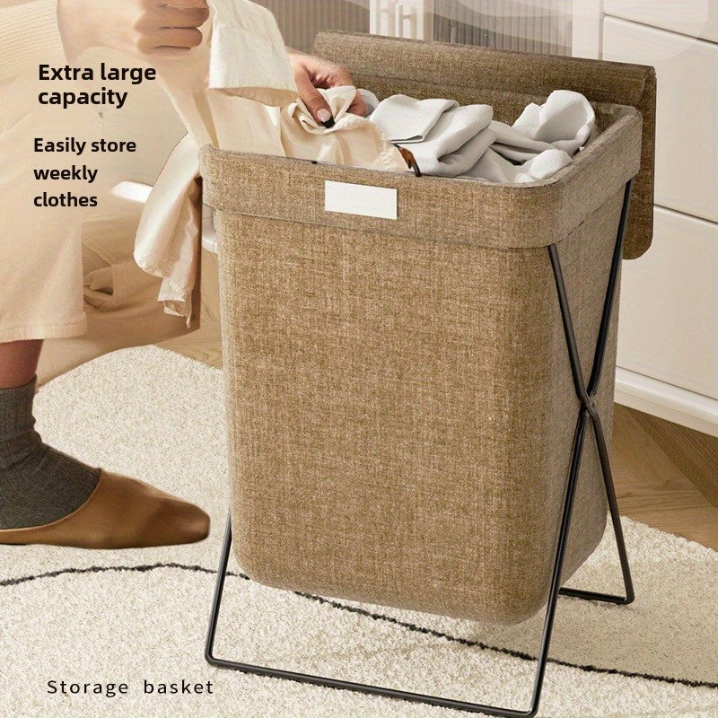 Multi-functional Folding Laundry Hamper - Made with Durable Carbon Steel, Rectangular Hamper for Dirty Clothes in Bathroom and Any Room, Laundry Storage Solution