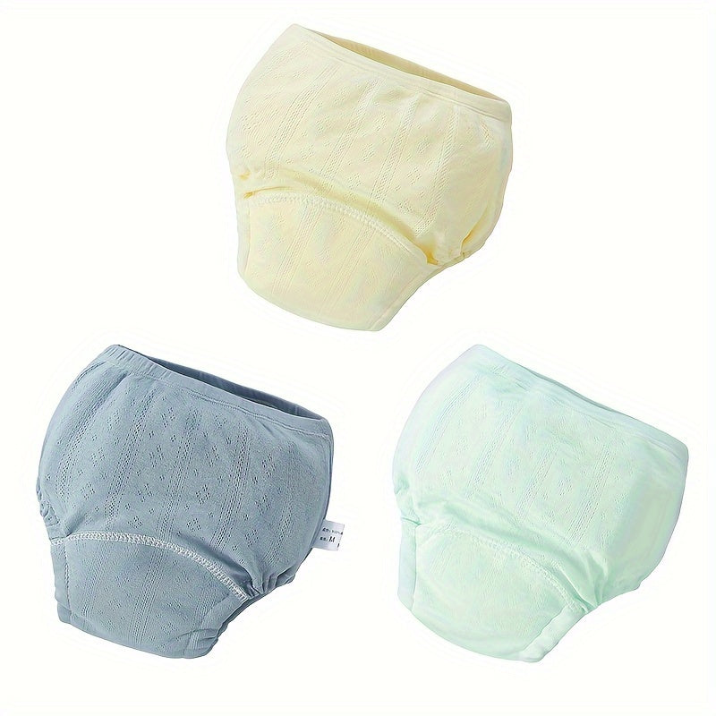 Set of 3 Potty Training Pants - Made with Breathable Cotton Gauze, Soft and Washable Diaper Pants for Toddlers