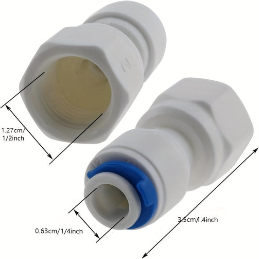 Set of 5 RO Water Purifier PE Tube Connectors - Easy Quick Connect 12.5mm to 2-Point Hose Adapters, Requires No Power, Perfect for Kitchen & Dining Use