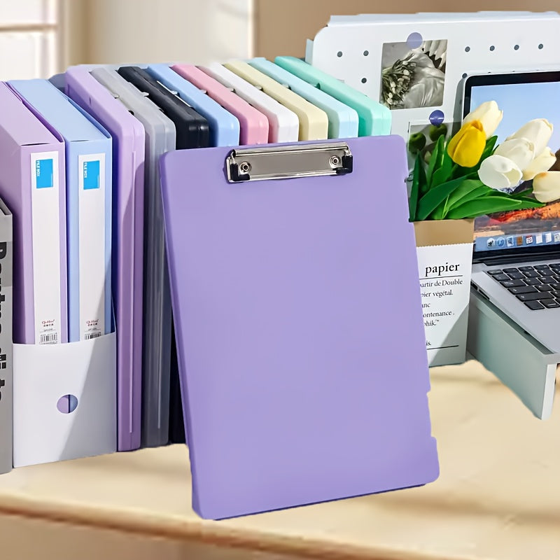 A plastic storage box designed for A4 file folders - perfect for sorting test papers and organizing subjects