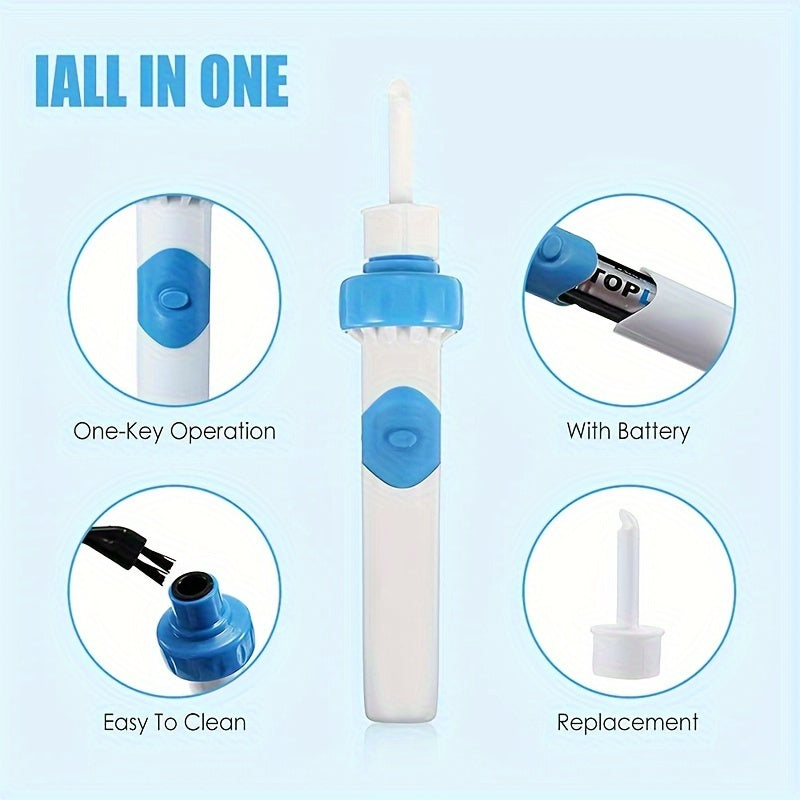 HB brand soft head ear suction device for wax removal, battery powered (≤36V), battery not included.