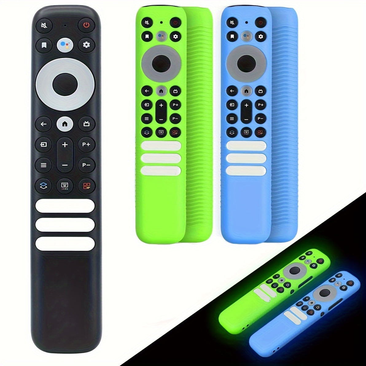 Silicone Remote Case designed for TCL RC902V FMR1, featuring waterproof and scratch-resistant protection with included lanyard. Lightweight with multiple color options available. Dimensions: 20.6cm x 4.1cm x 1.7cm.