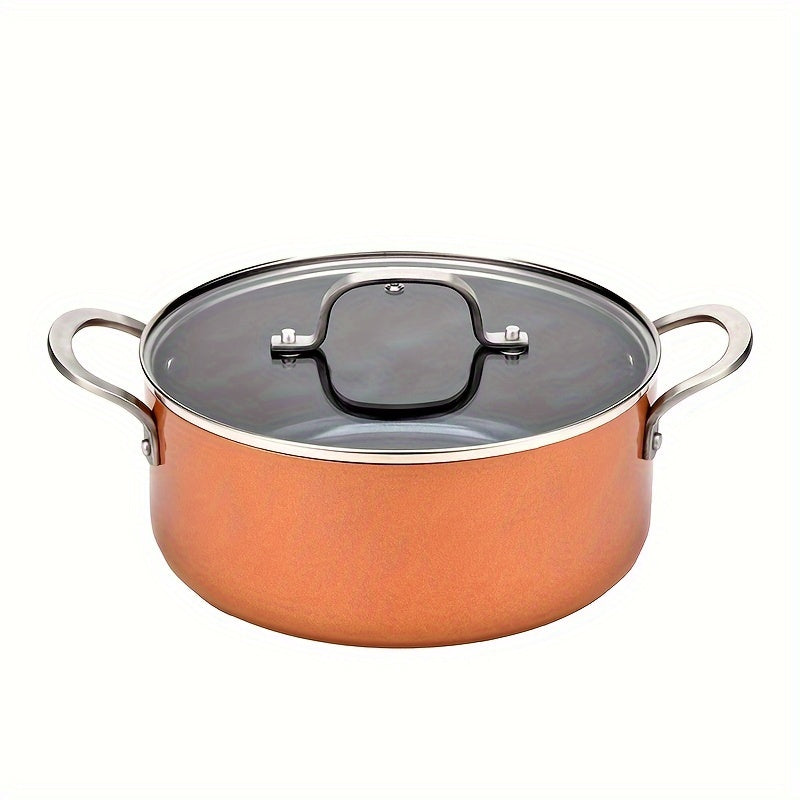 Six-piece Nonstick Frying Pan Set with Sizes 17.78cm, 24.13cm, and 30.48cm, Includes Fry Pan, Casserole Pan, and Sauce Pan with Lids. Oven and Dishwasher Safe, Suitable for All Cooktops. Essential Kitchen Supplies.