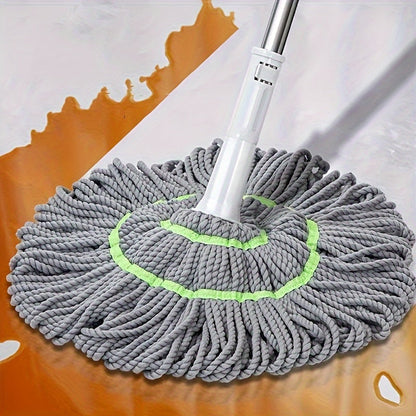 The Easy-Twist Spin Mop and Bucket Set offers hands-free washing for hardwood, tile, and laminate floors. Ideal for home, kitchen, and bathroom cleaning, this system doesn't require electricity for efficient floor cleaning.