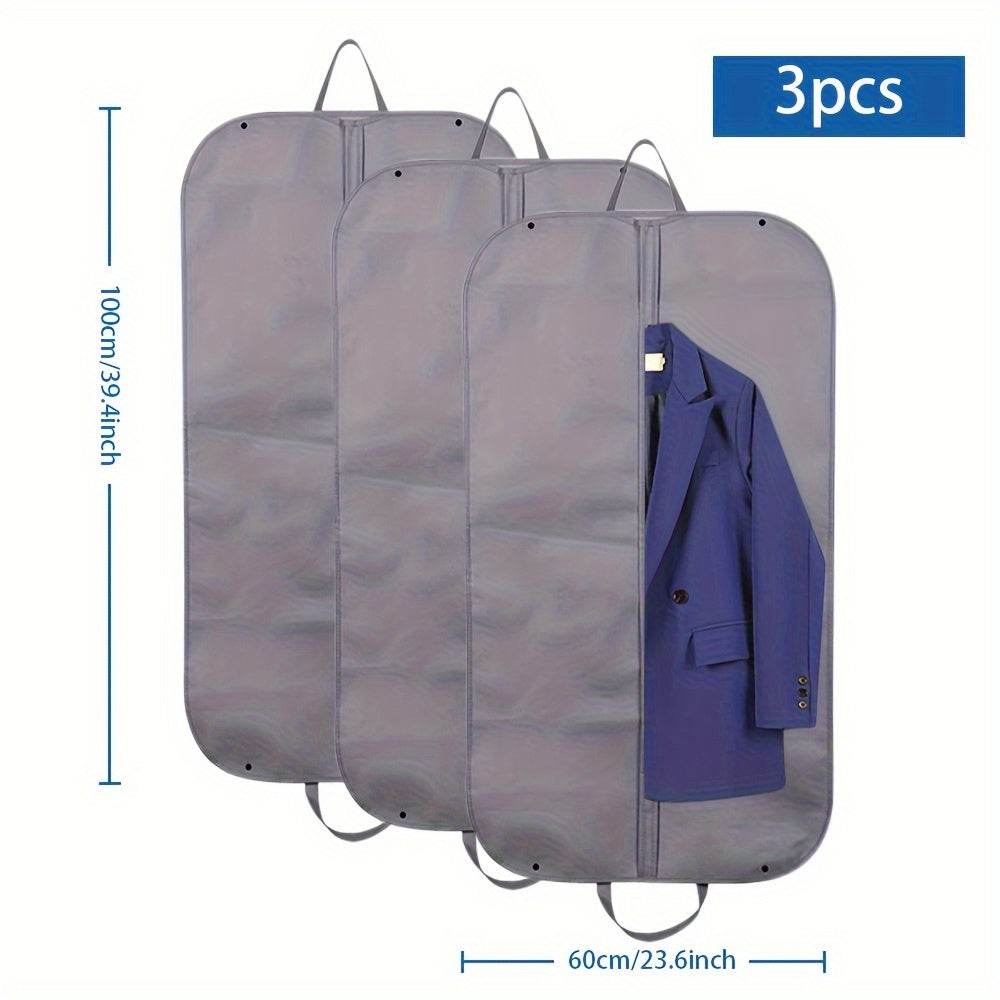 Garment Storage Bag with Zipper Closure - Portable and Foldable Cloth Organizer for Wedding Dresses, Coats, and Clothes - Dustproof and Moisture-Proof Cover