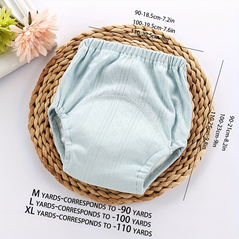 Washable and Reusable Baby Training Pants made of Soft Cotton, Absorbent Toddler Underwear, Cloth Diapers for Infants and Children, Suitable for All Seasons, Mixed Colors, 0-3 Years.