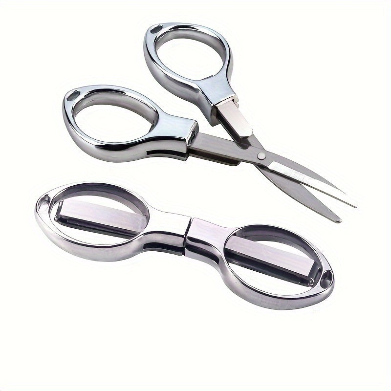 Stainless Steel Folding Scissors: Compact, Versatile, and Portable for Travel and Daily Use.