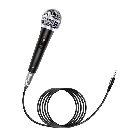 Dynamic microphone trolley for karaoke singing with wired handheld microphone