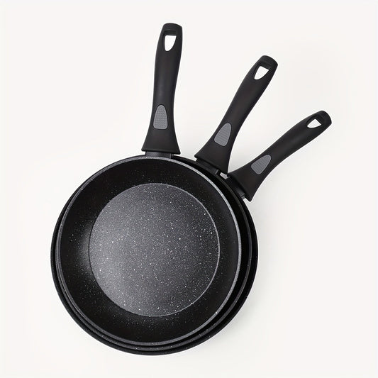 Non-Stick Frying Pan with Cast Iron Skillet and Marble Coating - Ideal for Induction and Gas Stoves, Low Smoke Production, Perfect for Pancake Cooking - Great Kitchen Gift