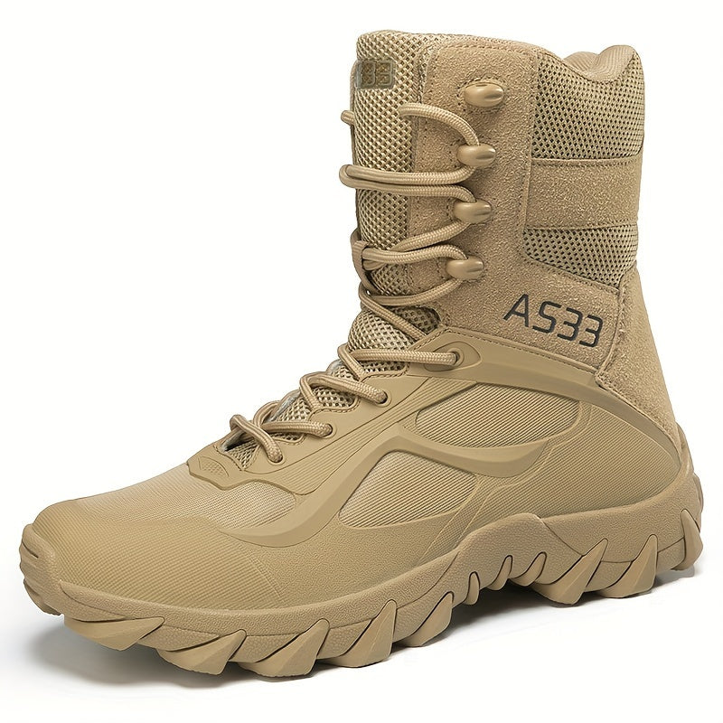 Men's durable snow boots for winter outdoor activities.