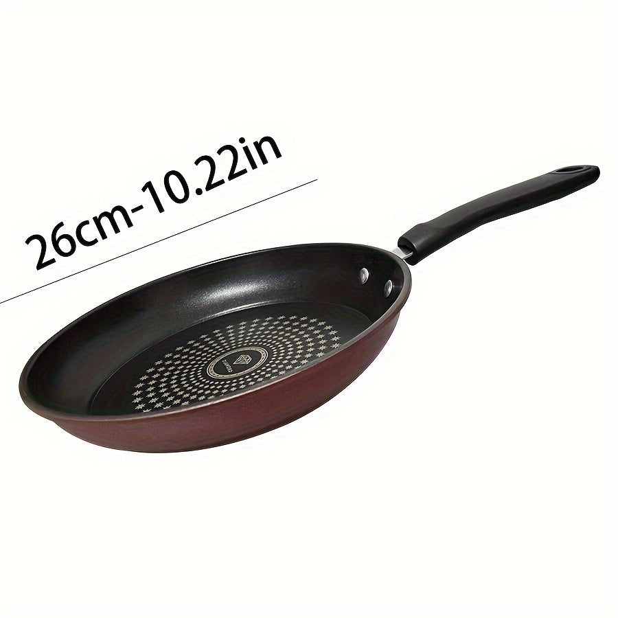 Non-stick cast iron skillet fry pan with cast iron handle, suitable for gas and induction stoves - Hand wash recommended. Perfect for making pancakes and other dishes, easy to clean.