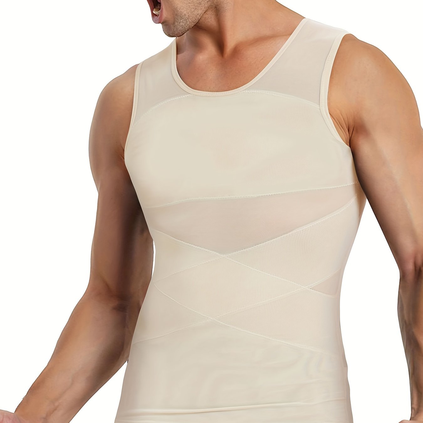 Men's Skinny Compression Tank Top, Sport Workout Body Shaper