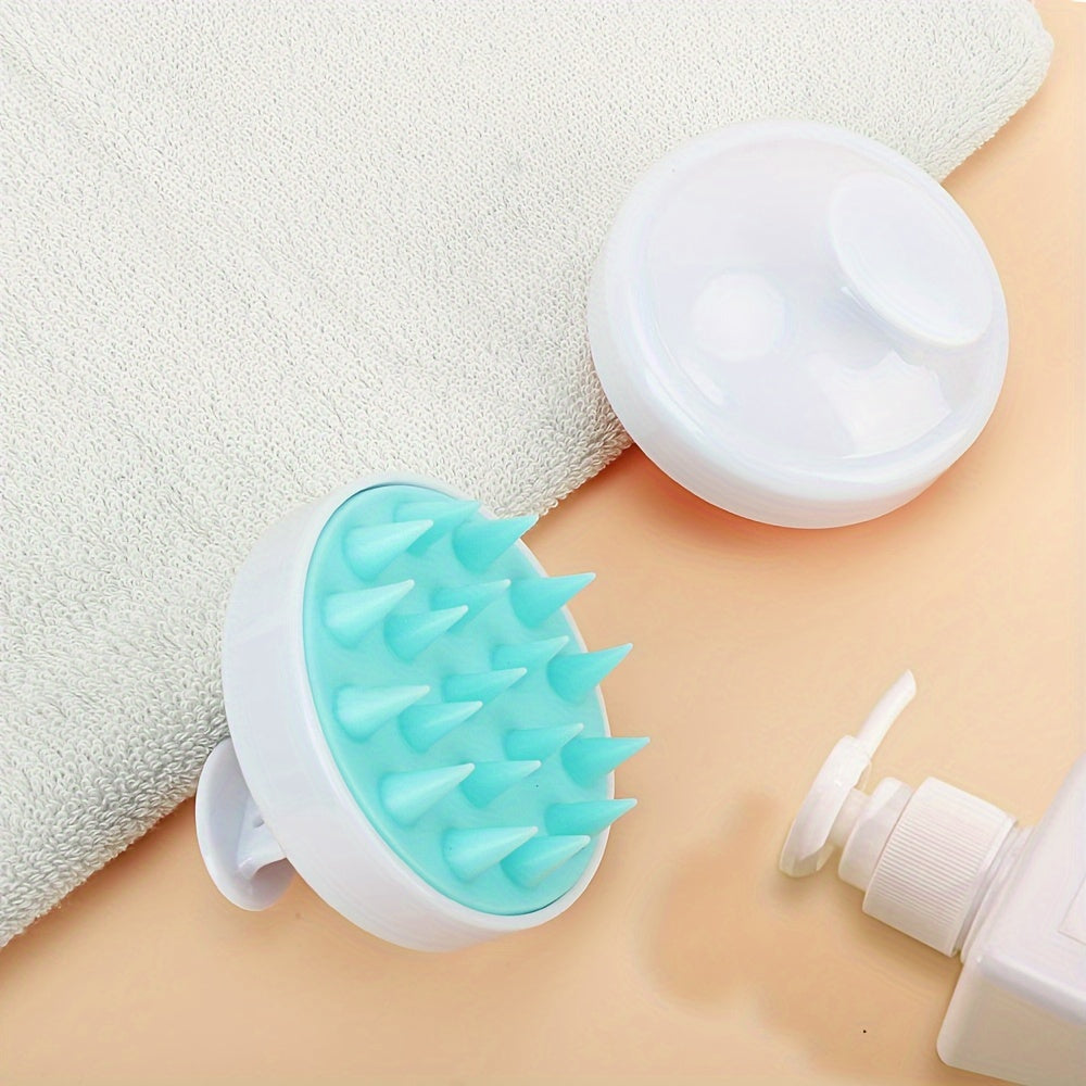 Silicone scalp massager and shampoo brush for hair growth and dandruff removal, non-electric, fragrance-free tool for scalp massage and hair styling