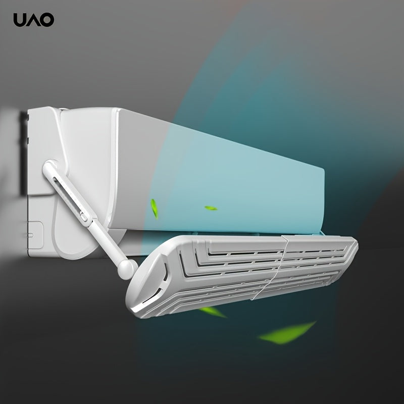 Universal Wall-Mounted Air Conditioner Sunshade - UAO, Plastic Wind Deflector for Air Outlet, Energy-Efficient Cold Air Guide Baffle with No Electricity Required.