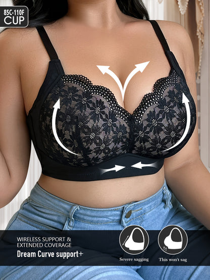 Wire-free plus size strapless bra