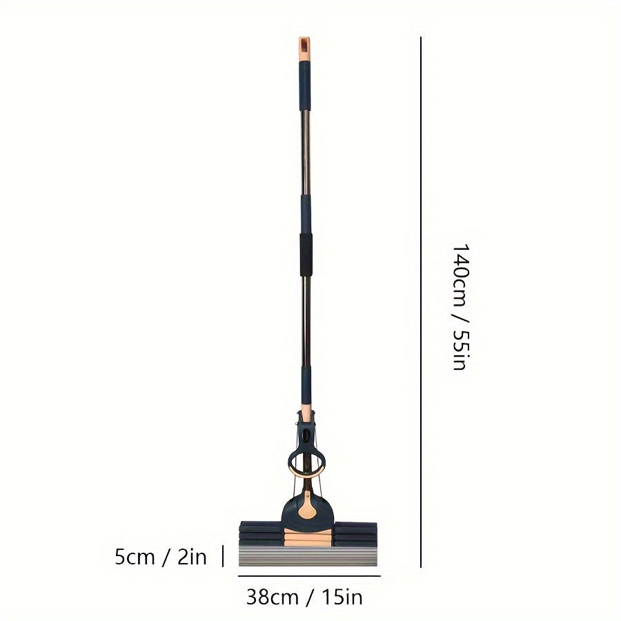 Quyoshli va quruq foydalanish uchun qulay oson tozalanadigan gubka mop to'plami - Qo'l bilan tozalashsiz, oshxona, hammom va yashash xonasi uchun mukammal - Mustahkam plastik tutqich