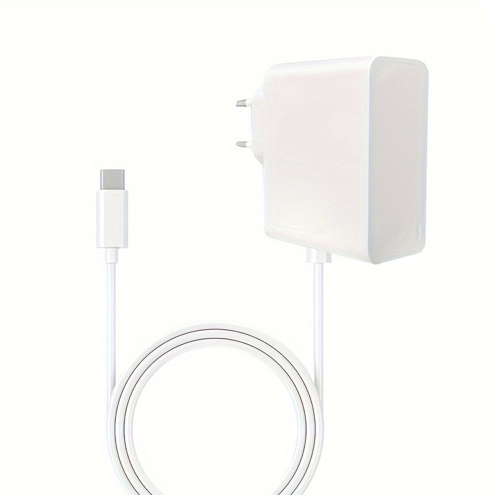 65W USB C GaN PD Wall Fast Charger with 150cm USB-C cable, compatible with Mac Book Pro, Lenovo, Acer Chromebook, iPhones, iPads, Galaxy, tablets, and more.