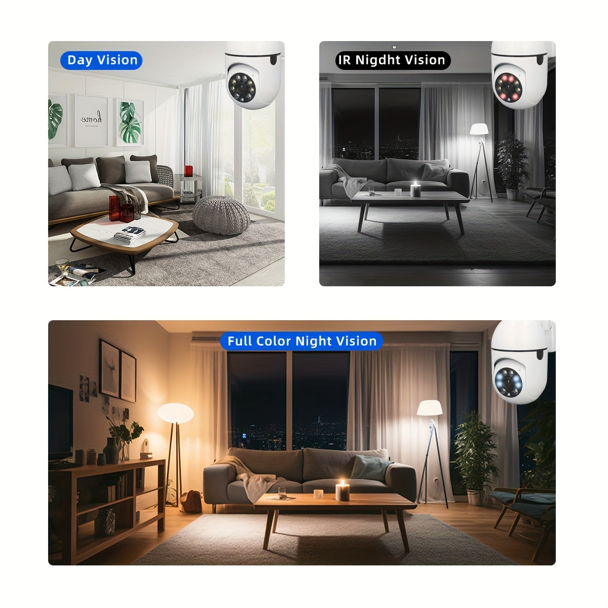 Experience the JOOAN HD WiFi Smart Security Camera with Infrared Night Vision, Two-Way Audio, and Remote Viewing App. This camera features full color night vision, is USB powered, and compatible with smartphones. Keep your home safe and secure with this