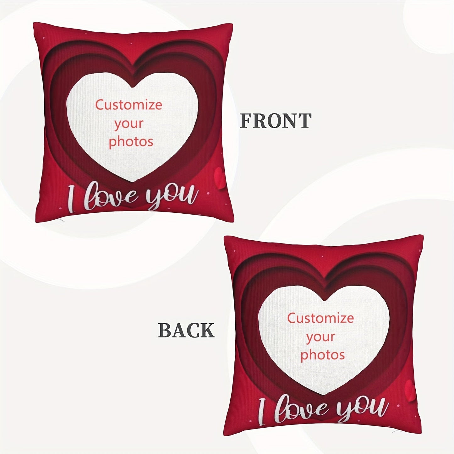 Get cozy with our Customizable Double-Sided Love Photo Pillowcase! This polyester pillowcase comes in red and white and can be personalized with your favorite picture. It makes a perfect gift for your loved ones and adds a special touch to your seasonal