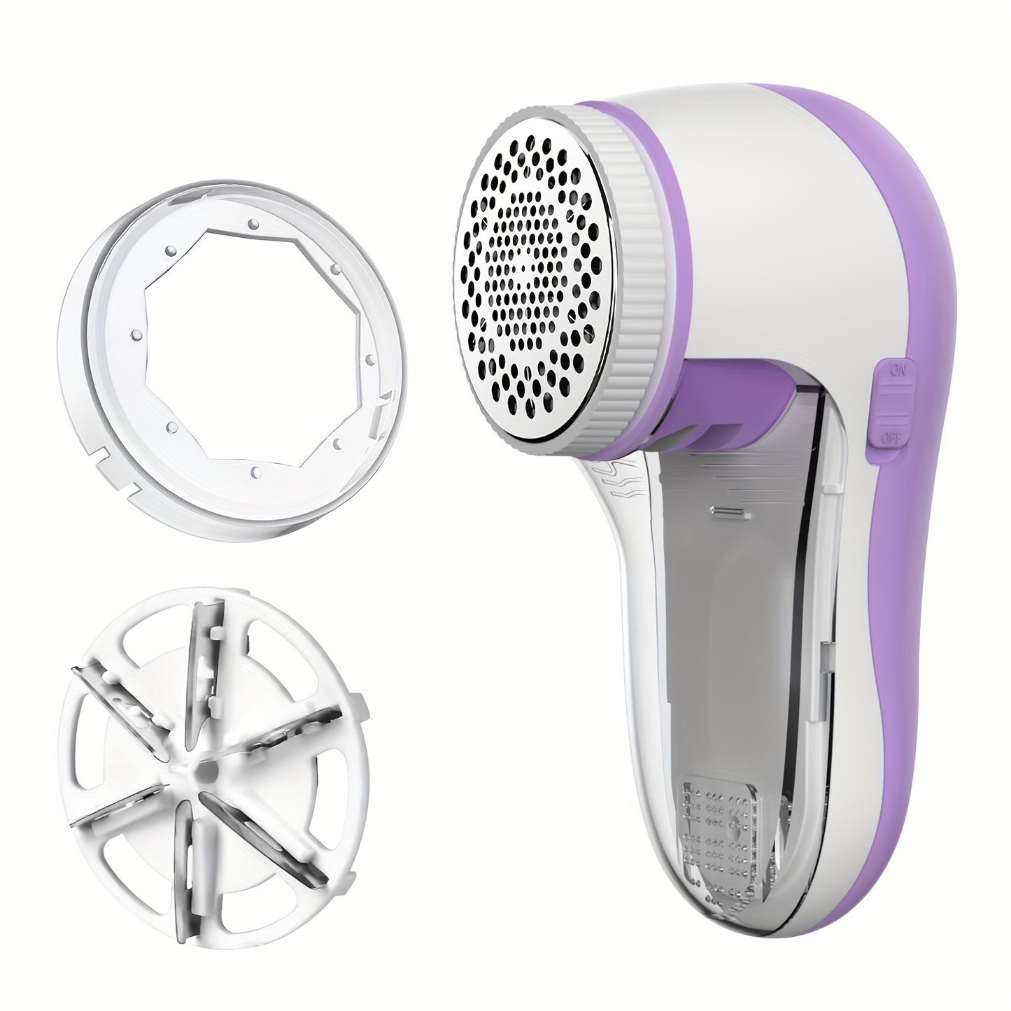 Fabric Shaver for removing lint and fuzz from various surfaces, USB rechargeable and portable.