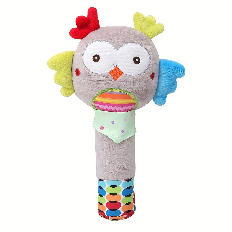 Adorable Baby Hand Rattle from the Cute Animal Series: A Plush Toy for Early Education, Fun, and Development!