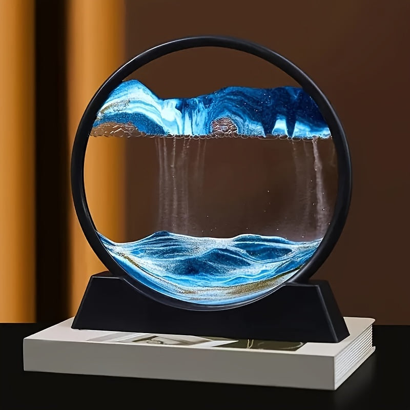 1pc 3D Deep Sea Moving Sand Art is ideal for decorating any setting, including home, office, mantle, bookshelf, living room, and bedroom.