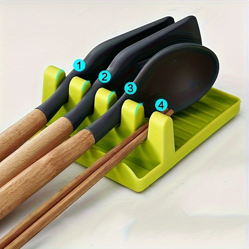 An efficient kitchen organizer that saves space - a versatile holder for pot lids and utensils with a wall mount for spoon storage. Made of durable plastic, perfect for spatulas, cutting boards, and various kitchen tools.