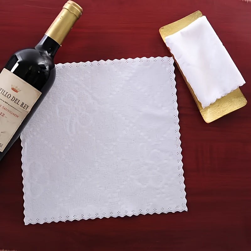 300 pieces of white towels with flower embossed washcloth design made of soft microfiber material. These small square towels can be used as simple plain cleaning cloths for your home, bathroom, or hotel. They are ideal for bathroom and cleaning supplies