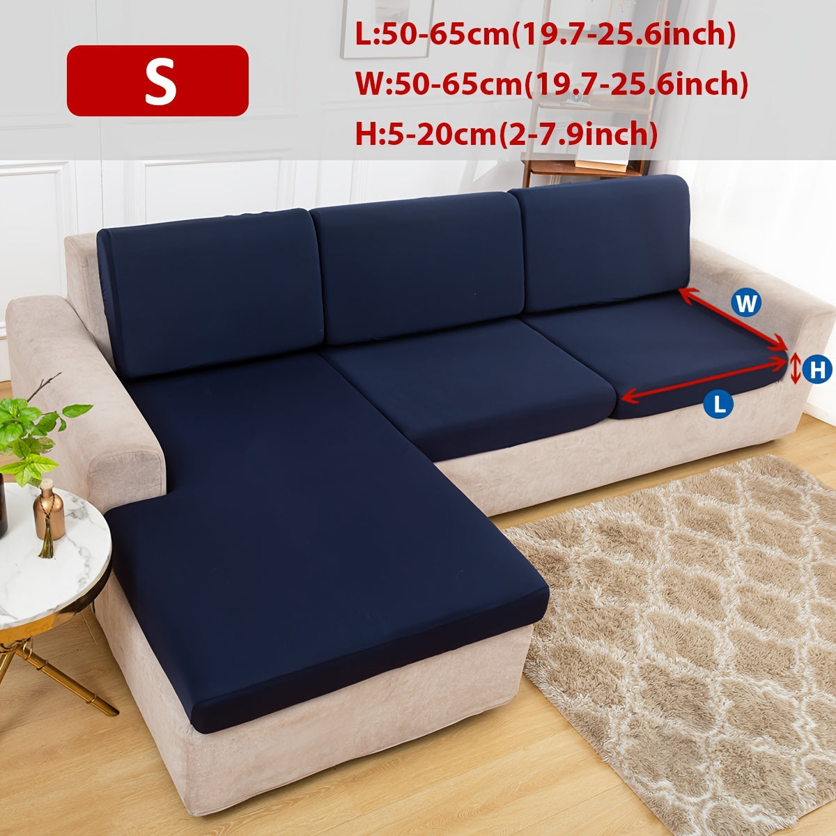 Classic Stretch Sofa Cover, Elastic Band Slipcover for Armchair to Sectional Sofas, Machine Washable Polyester and Spandex Blend, Fits Single to Four Seater Couches.