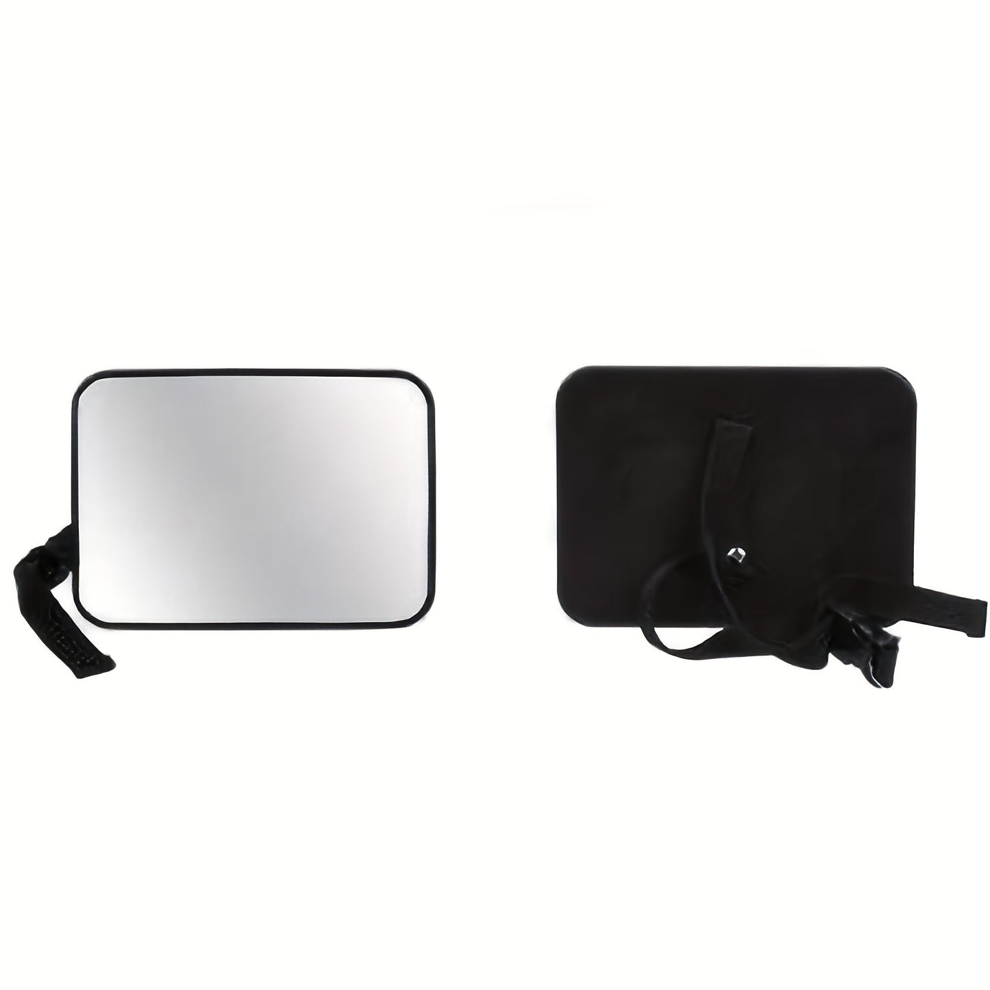 Fully assembled shatterproof 1 piece safety mirror for rear-facing car seats, providing a wide crystal-clear view.