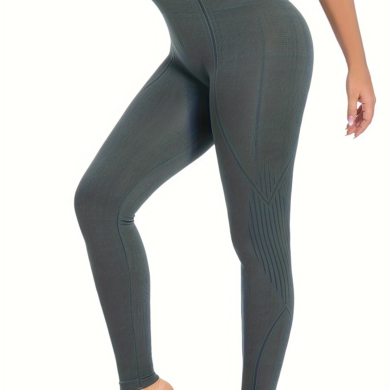 High waisted compression leggings for women with thickened seamless tummy control, ideal for shaping and support during fall and winter workouts.