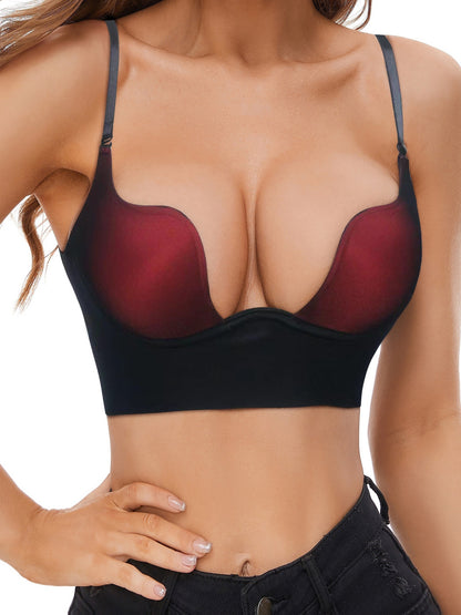 Stylish U-Shaped Bra with Seamless Back Design