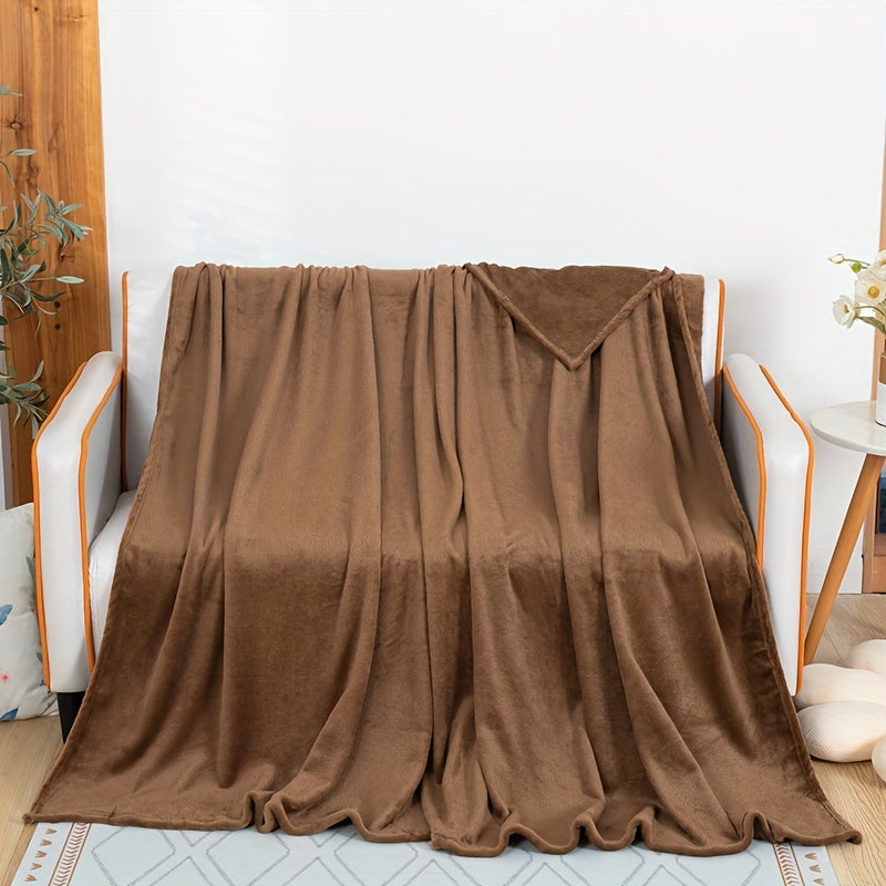 Soft and Cozy Velvet Blanket in Solid Color - Perfect for Couch, Bed, Sofa, Bedroom, or Living Room; Provides Warmth and Comfort