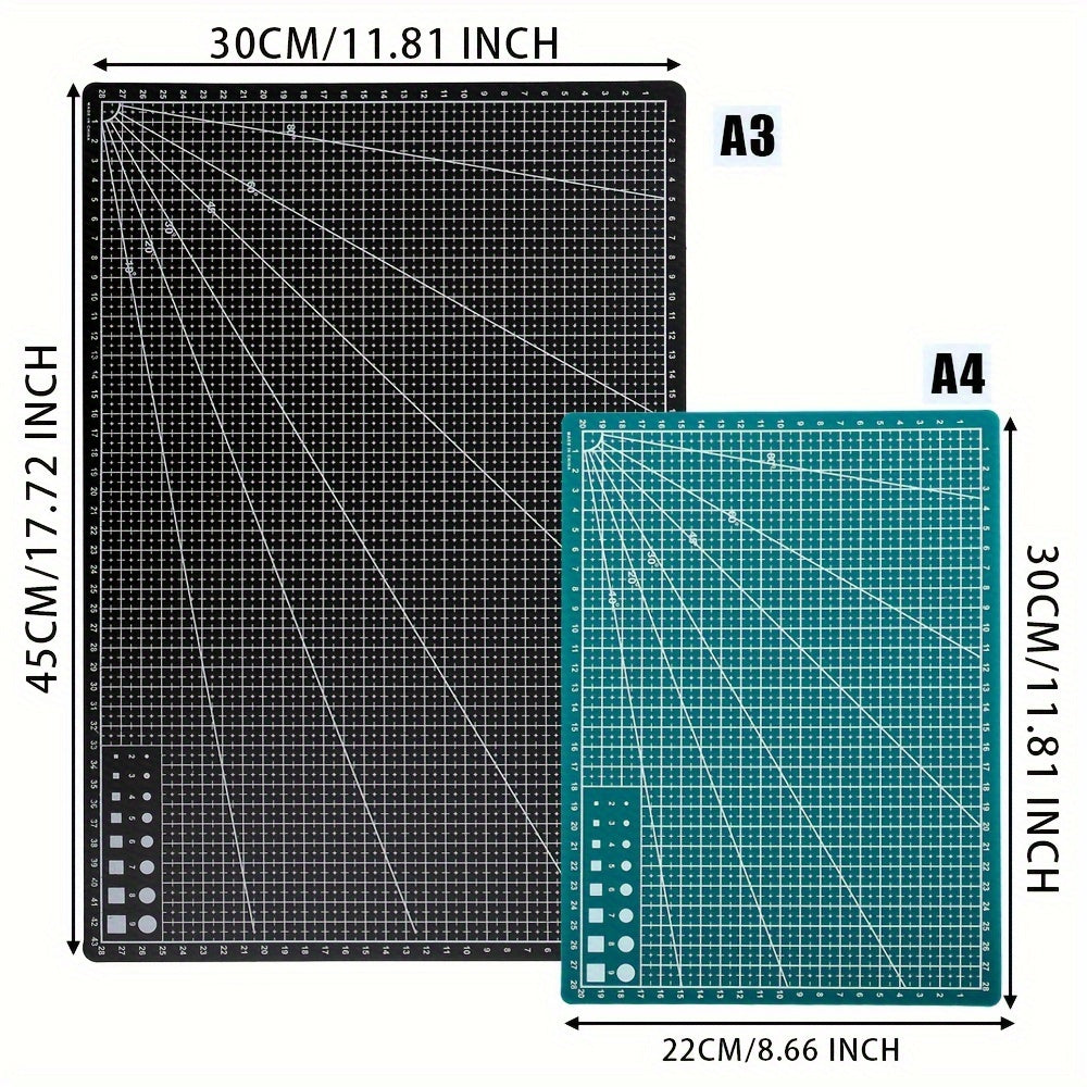 Durable PP material rotary cutting mat for precision sewing and scrapbooking, ideal for crafters and DIY enthusiasts, protects surfaces and ensures precise cuts.