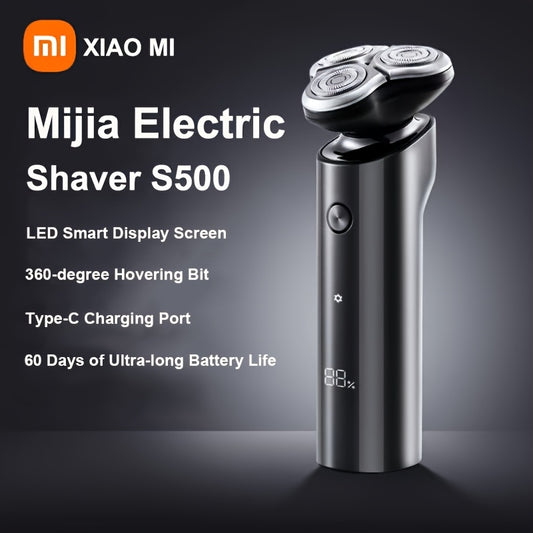 Xiaomi Mijia S500 Elektr Qirqish Mashinasi - Erkaklar uchun Nam/Quruq Uchta Pichoqli Qirqish Mashinasi