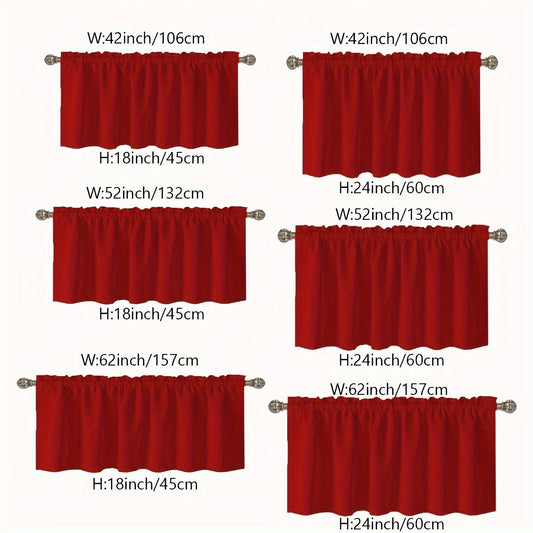 1PC Curtain for Kitchen, Living Room, Bedroom, and Home Decor, Light-Blocking and Heat-Insulating