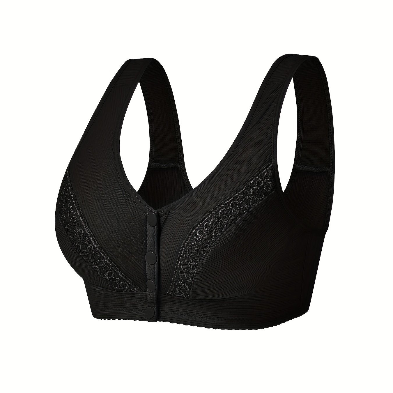 Front-buttoned wireless bralette for women - the ideal fit for lingerie and underwear.