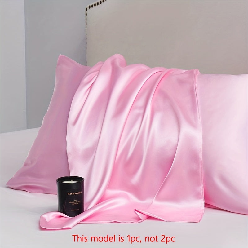 Upgrade your bedroom or living room sofa with a luxurious Soft Satin Pillowcase - Pillow insert not included. Enhance both comfort and style with this chic addition.