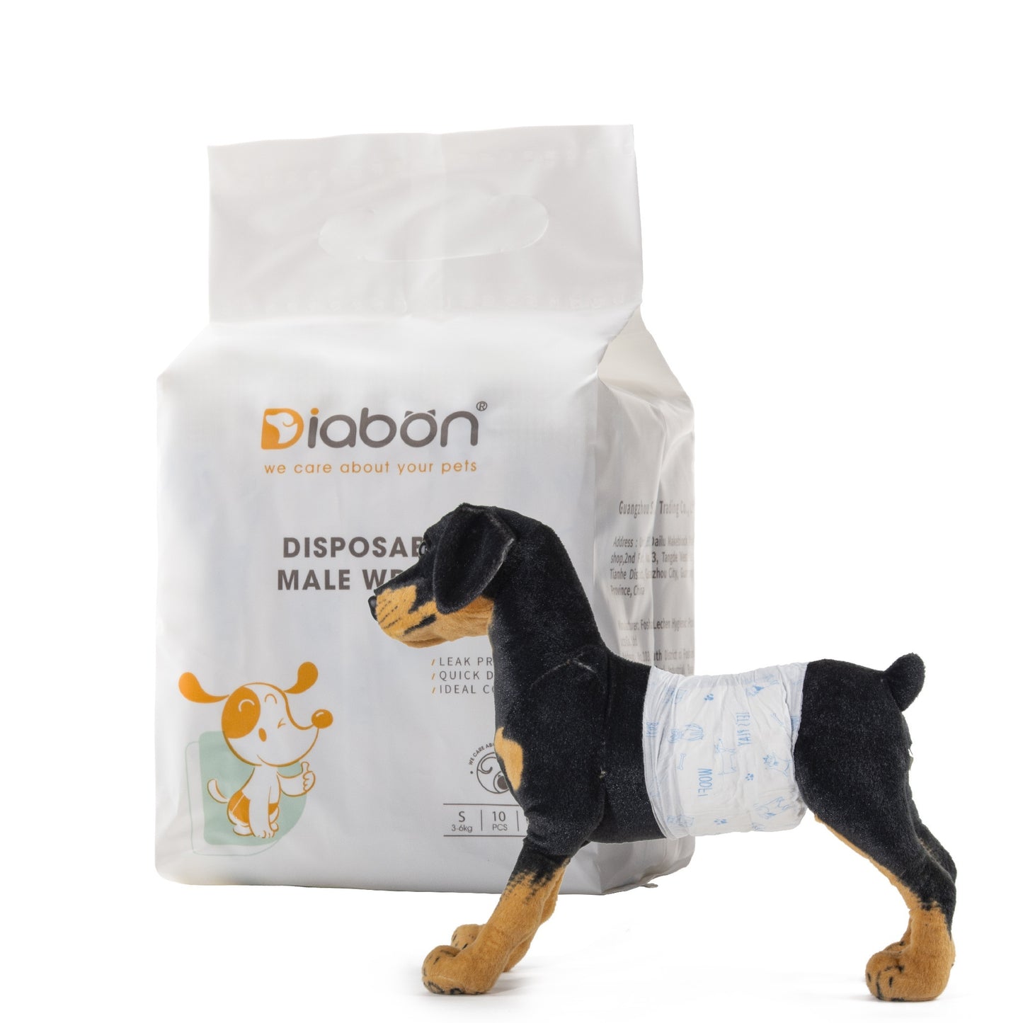 Highly absorbent disposable dog diapers designed for puppies, elderly dogs, incontinence, post-surgery recovery, and reusable options available.