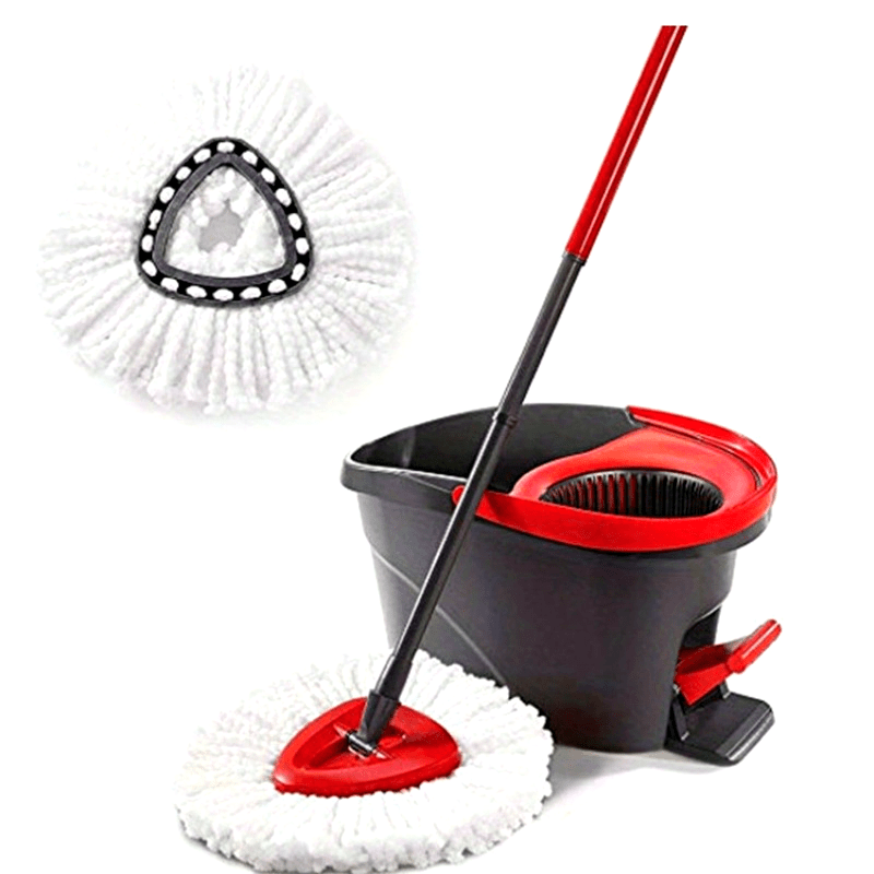 2 pieces of Spin Mop Head Refills - Reusable and Long-lasting, Ideal for Both Wet and Dry Cleaning, Effective Dust Removal - Simple to Wash, Must-Have Cleaning Tool for the Home