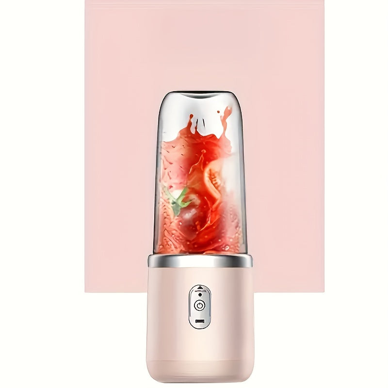 This portable wireless juicer is perfect for on-the-go use. It is USB rechargeable and comes with two cups for convenience. The mini blender is great for making fresh juice, smoothies, and milkshakes. It also includes a sports cup lid for easy sipping.