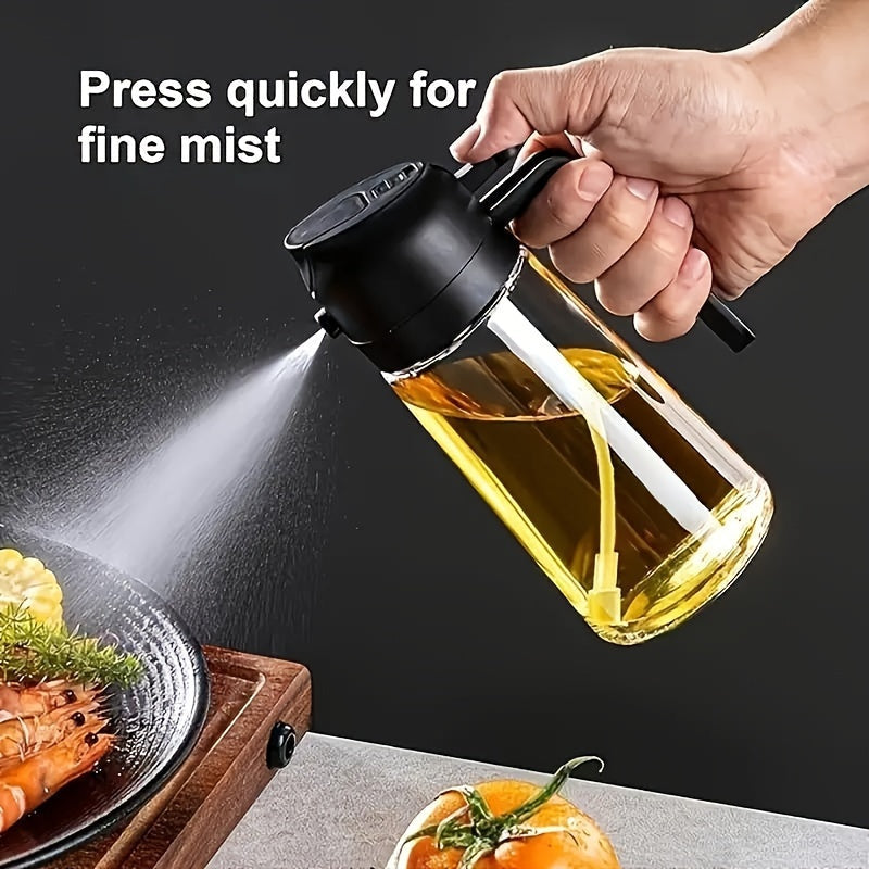 Get the ultimate 2-in-1 Glass Olive Oil Sprayer & Dispenser! With a capacity of 15.89oz, this PVC-Free kitchen essential is perfect for cooking, BBQ, and baking. Its easy-to-use and space-saving design makes it the perfect Christmas gift for anyone!