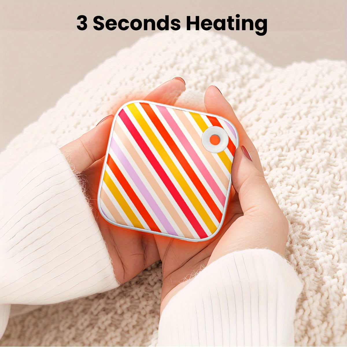 The GAIATOP Double Sided Heated Hand Warmer is a convenient and portable option for staying warm on the go. With its compact design and rechargeable battery, this hand warmer is perfect for shopping, travel, and parties. The 2000mAh lithium battery