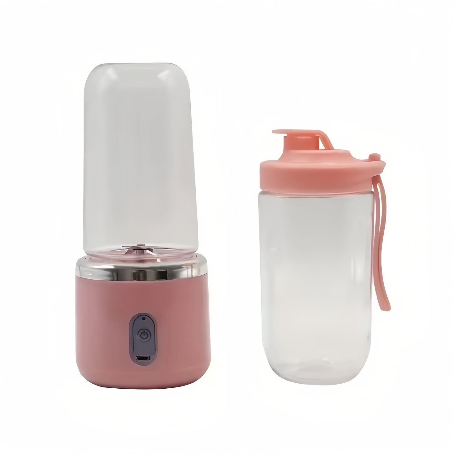 Compact and durable, the Portable Dual Cup Juicer comes with a USB rechargeable battery for convenient use on the go. This juicer is made of high-quality plastic and includes a lanyard and cleaning brush for easy maintenance. Perfect for making smoothies