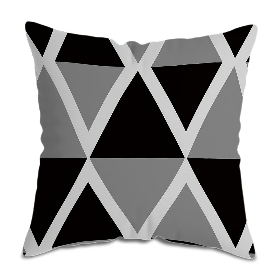 Decorate your home with our Home Sweet Home Decorative Sofa Pillow Cover! Featuring a stylish gray geometric design, this single-sided printed cushion cover measures 44.96x44.96 cm and is perfect for your room, sofa, bed, or car. (Pillow core not