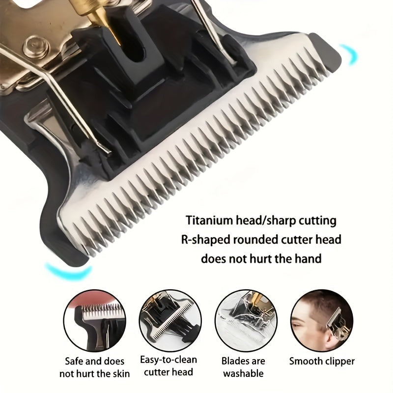 WEEME Men's Electric Hair Clipper Kit with T Blade Trimmer, USB Rechargeable, Perfect for Valentine's Day and Lunar New Year.