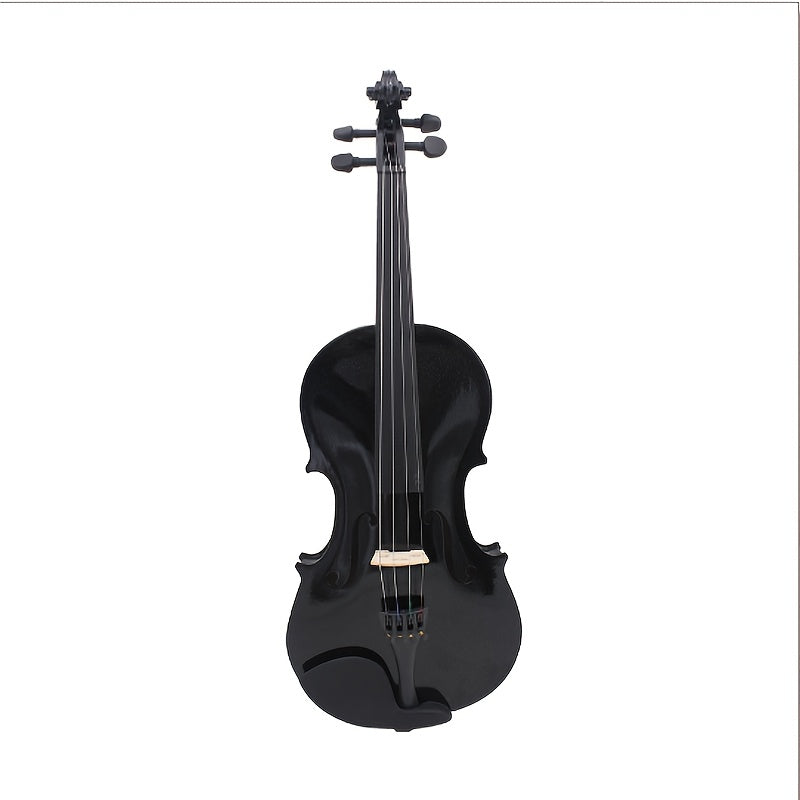 Astonvilla V-10 Solid Wood Violin 4/4 Black - High-Quality LoreM Ipsum Sound, Durable Design, Includes Chin Rest and Case.