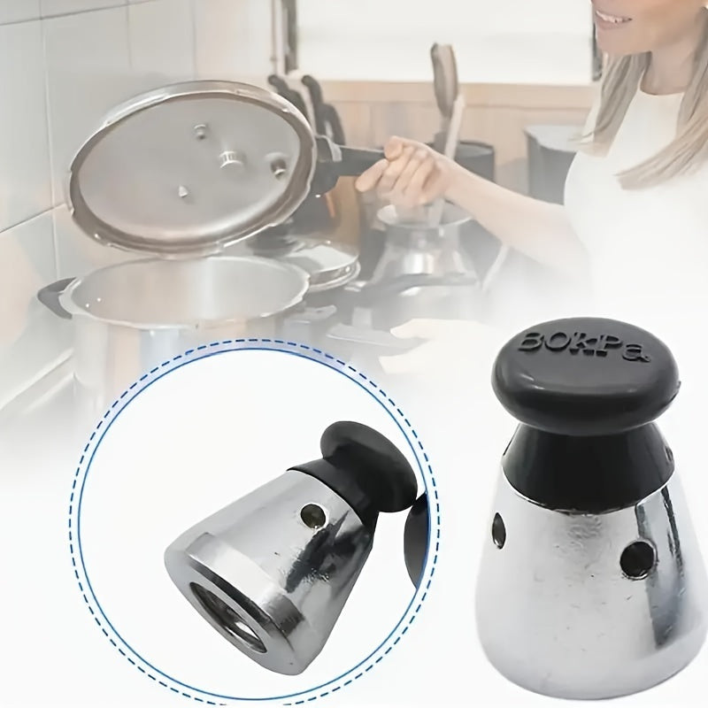 1 piece of Pressure Cooker Pressure Limiting Valve, Safety Valve, Compression Valve, Universal Pressure Cooker Pressure Relief Clamp Valve, Exhaust Valve. Made of aluminum alloy, these Pressure Cooker Accessories are suitable for kitchen use.